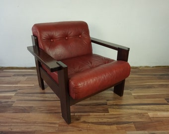 Leather czechoslovak lounge chairs