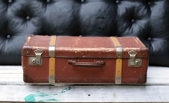 Maleta vintage Maleta antigua Maleta vieja Maleta marrón | Etsy España