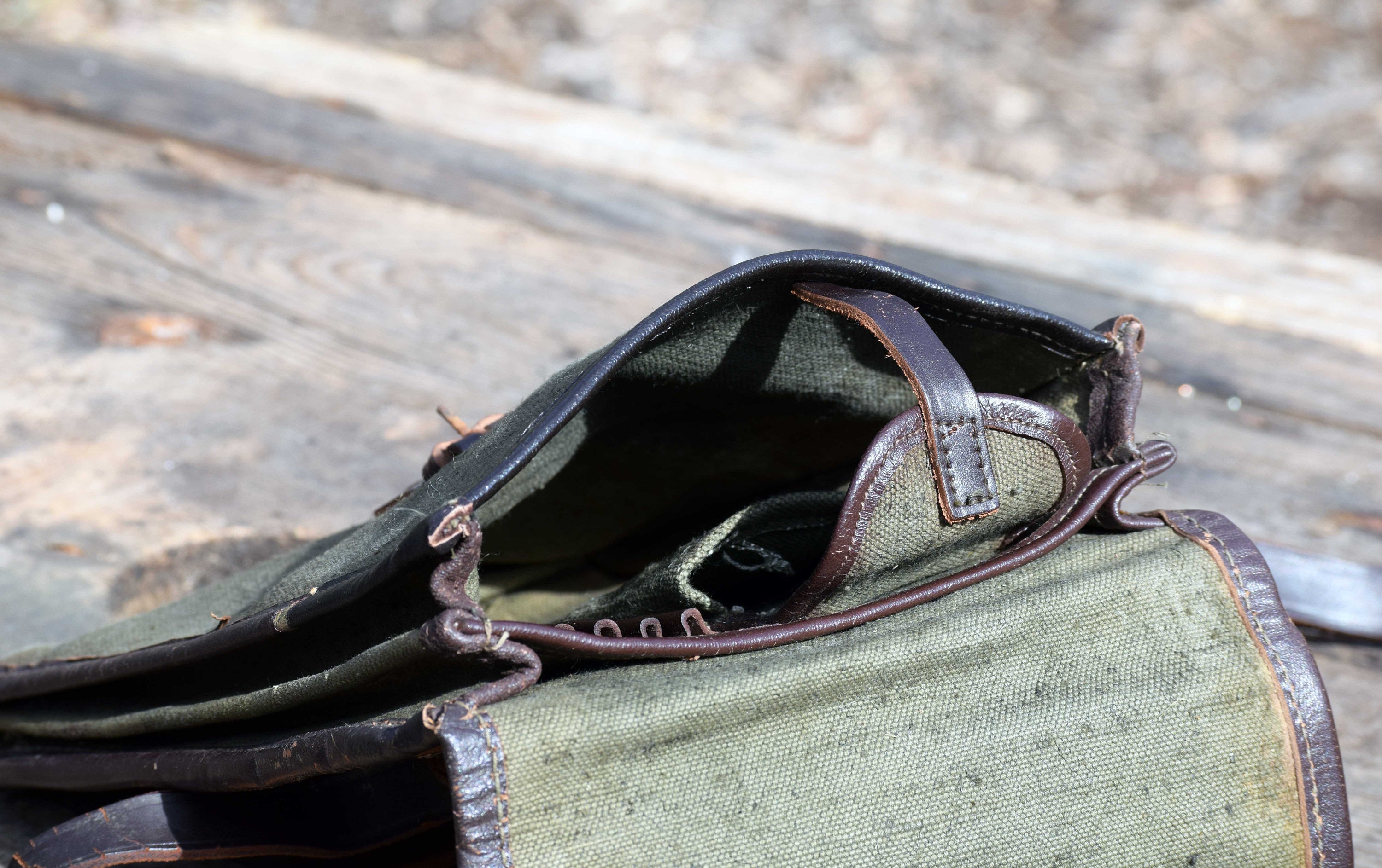 Vintage army canvas bag Military shoulder bag Military green Etsy