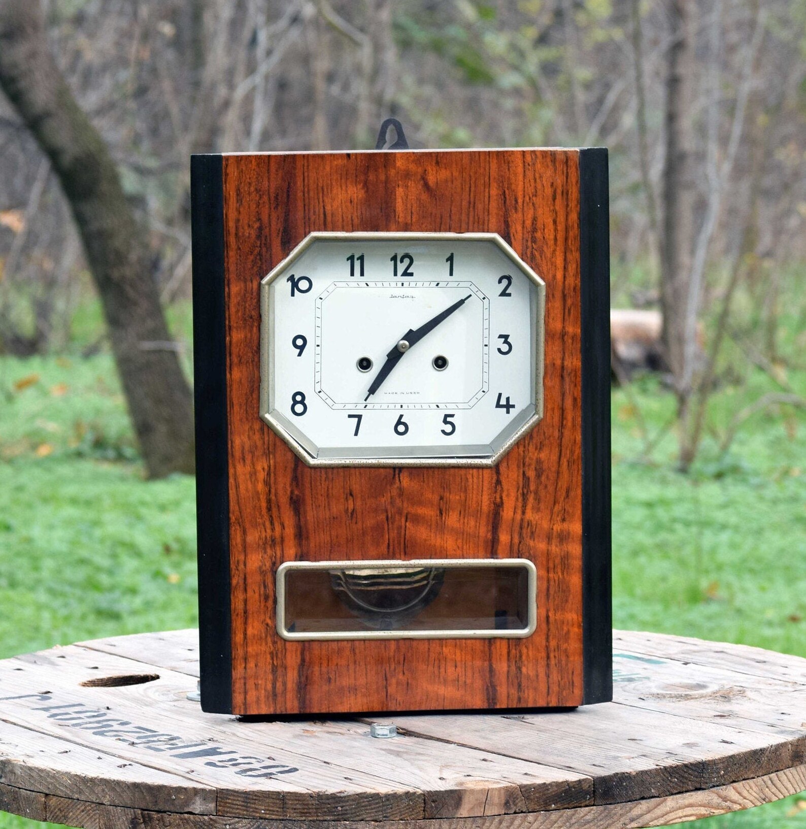 Vintage Wall Clock, Mechanical Wall Clock, Pendulum Clock, Working