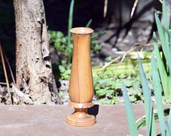 Vintage wooden vase, Small wooden vase, Hand crafted wooden vase, Decorative vase, Small flower vase, Home decor