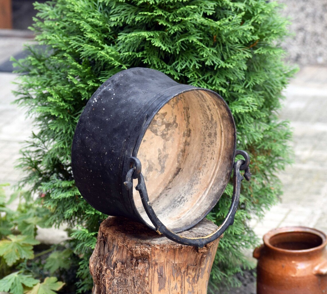 Vintage Copper Cauldron Small Copper Cauldron Antique Etsy