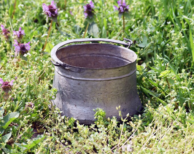 Antique Copper Pot Vintage Copper Cauldron Small Hand Etsy