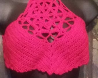crop top de ganchillo