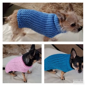Dog sweater, cute dog sweater, hand knitted, chihuahua, yorkie, puppy, small dog, warm pet sweater, cold wear for dogs