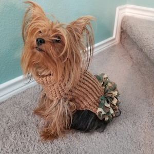 Dog sweater, cute dog or cat sweater, hand knitted, chihuahua, yorkie, puppy, small dog, warm pet sweater, cold wear for dogs