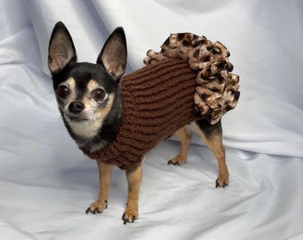 Dog sweater, cute dog sweater, chihuahua, yorkie, small dog sweater, warm dog sweater, girl dog sweater, dog outfit, holiday dog sweater
