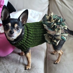Dog sweater, cute dog or cat sweater, hand knitted, chihuahua, yorkie, puppy, small dog, warm pet sweater, cold wear for dogs