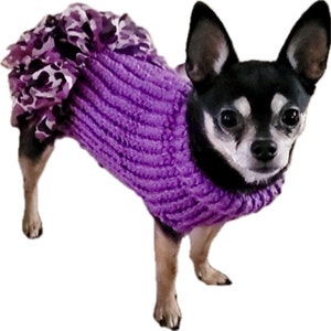 Dog sweater, cute dog sweater, knitted dog sweater, chihuahua, yorkie, puppy, small dog, warm pet sweater, dog winter clothes, small dog