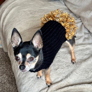 Dog sweater, cute dog or cat sweater, hand knitted, chihuahua, yorkie, puppy, small dog, warm pet sweater, cold wear for dogs