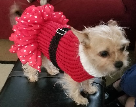 mrs claus dog outfit