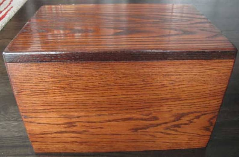 Solid Oak Storage Box With Hinged Lid. Custom Size and Finish Etsy