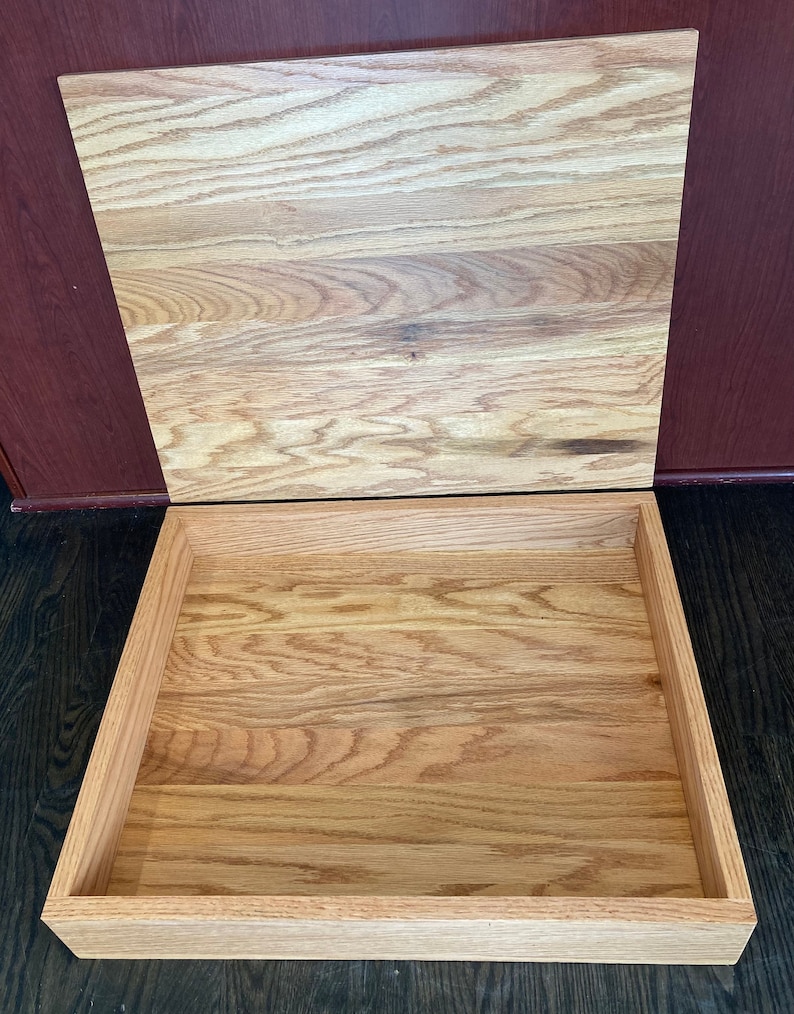 Custom Made Solid Oak Flat File Storage Box With Lid. Contact Etsy
