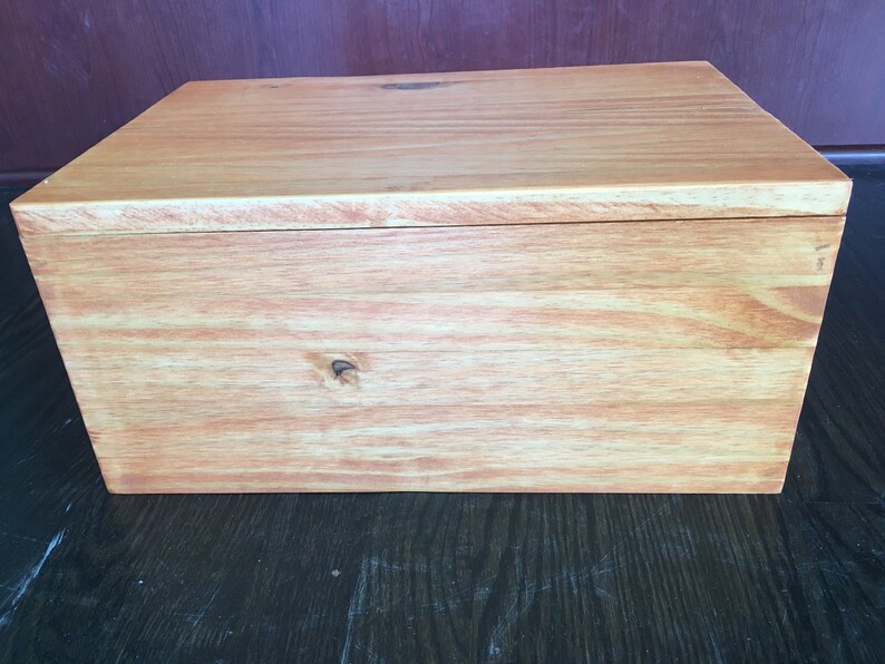 Custom Made Pine Box With Hinged Lid. for Keepsakes Memories Etsy