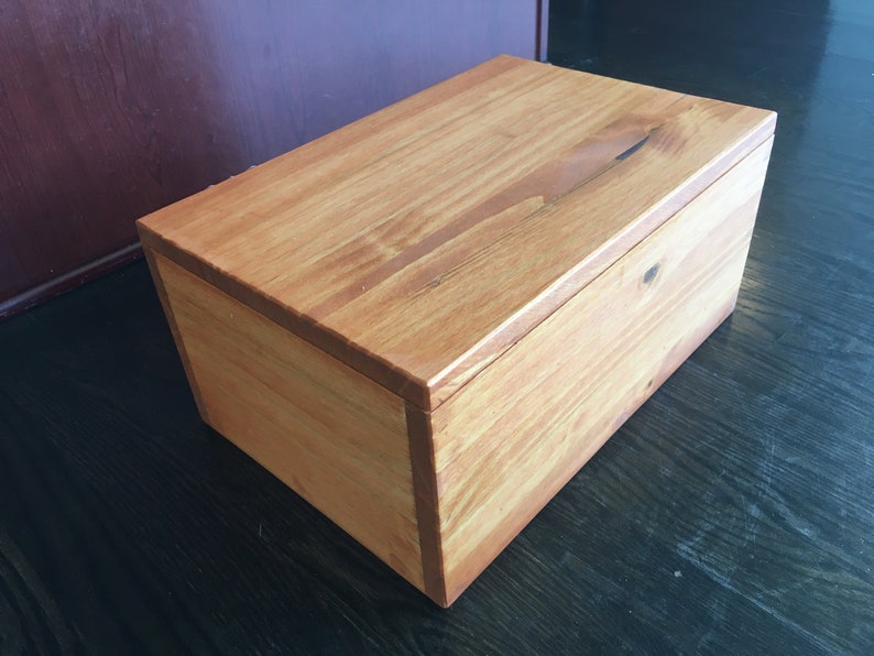 Custom Made Pine Box With Hinged Lid. for Keepsakes Memories Etsy