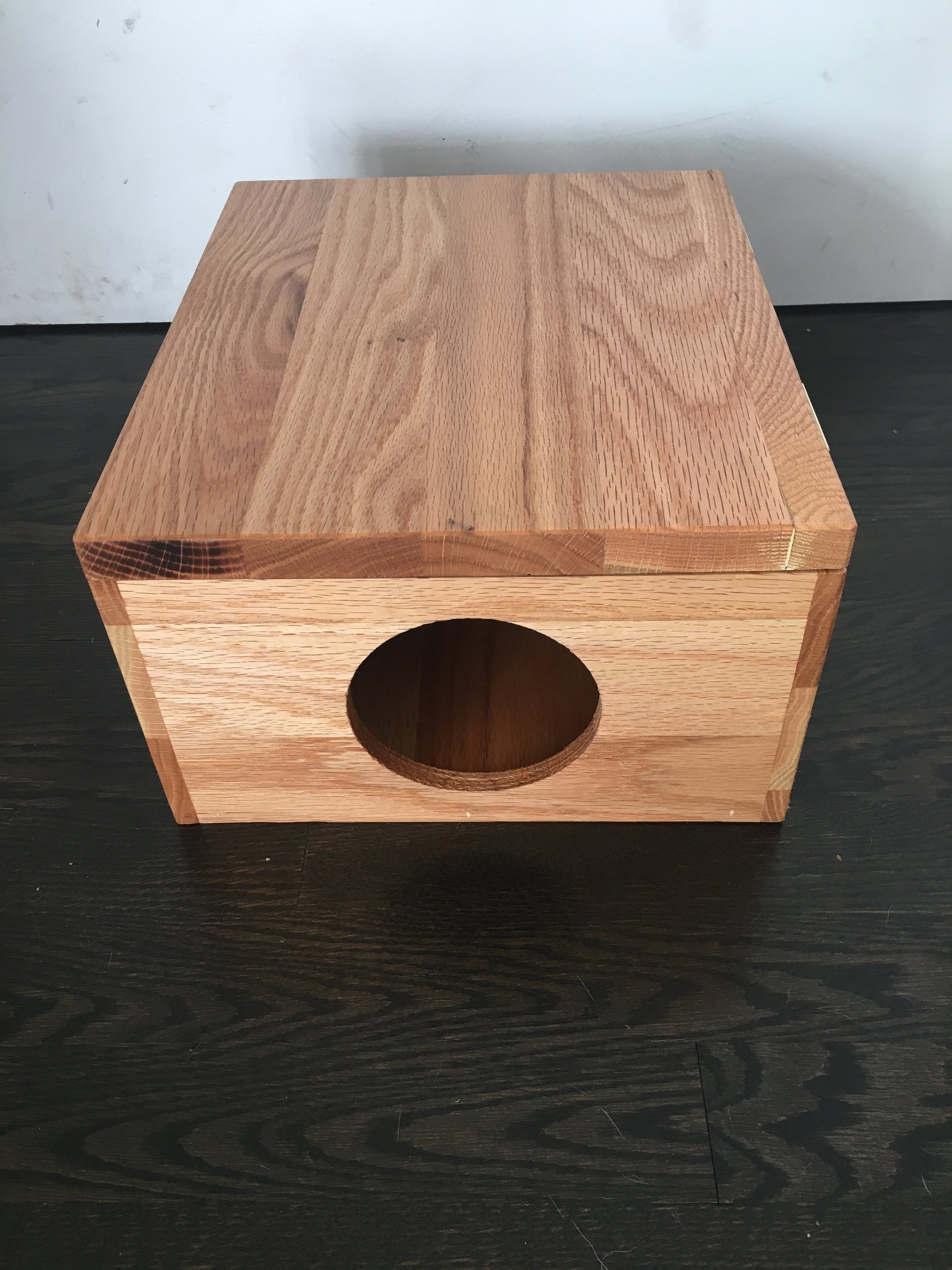 Custom Made Solid Oak Cord and Wire Organizer Box. Conceals Drives ...