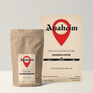 ANAHEIM: All Natural Caramel Hazelnut Flavored Coffee, Unique Gifts