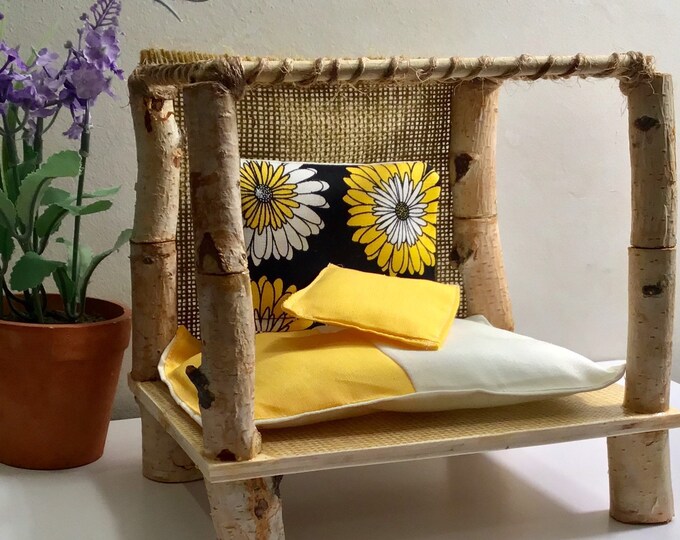 Natural Wood Canopy Bed, Small Pets, Hamsters, Mice