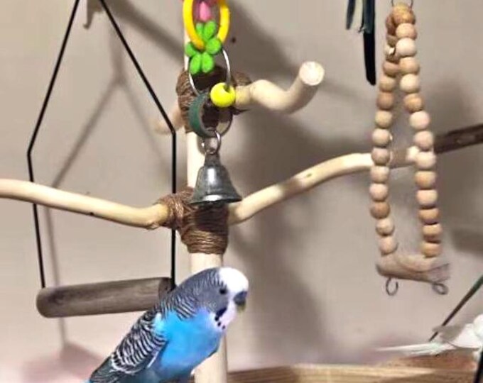 Custom 1.5 ft. Play-stand, Standard size All-natural Wood, Conure, Cockatiel, Budgie