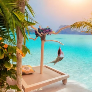 One-foot Stand, Minimalist, Portable & Convenient, Budgies, Lovebirds