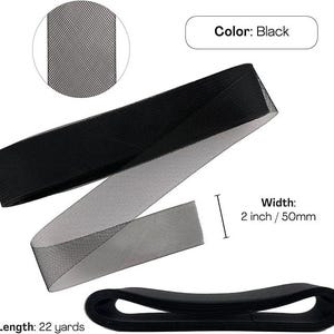 2&quot; inch Polyester Black Horsehair Braid, selling per Roll 22 Yard