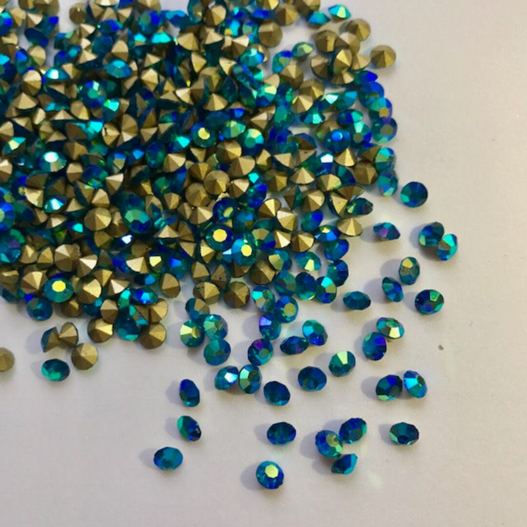 Crystal AB SS10 Loose Pointy Rhinestone Packs/ Swarovski Shine ...