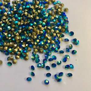 Paquetes de diamantes de imitación sueltos y puntiagudos de cristal AB SS10/Diamantes de imitación Swarovski Shine pegados en cristal SS10/1440 piezas