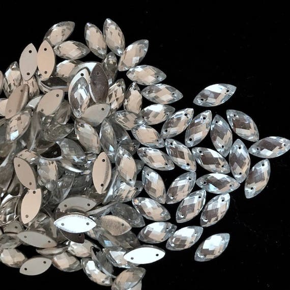200 x 10 mm Flatback Acrylique Clair Fleurs Pierres Précieuses scrapbooking cartes