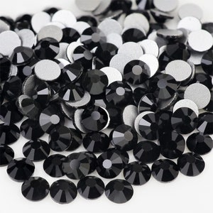 Rhinestones 288pcs (SS34) High Quality Jet Hematite Flat Back Crystal Wholesale Loose Flatback Rhinestones Crystals Similiar to Swarovski
