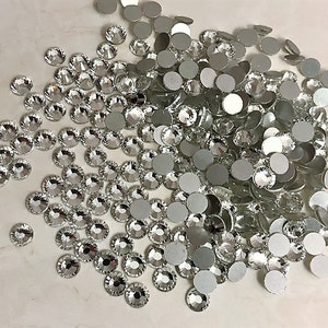 Crystal Flat Back Rhinestones: 144pcs SS40, Silver Foiled