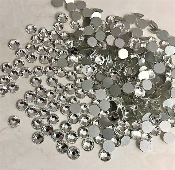 Crystal Glass Flat Back Rhinestones In Bulk Silver Back