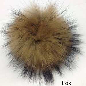 Real Fox Fur Pom Pom 5 inchs Hat Raccoon Pompom Fox Fur Pompom Large Pom Poms Fur Ball