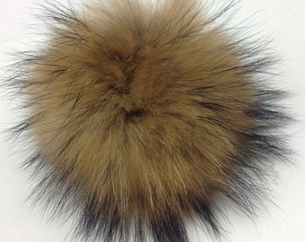 Real Fox Fur Pom Pom 5 inchs Hat Raccoon Pompom Fox Fur Pompom Large Pom Poms Fur Ball