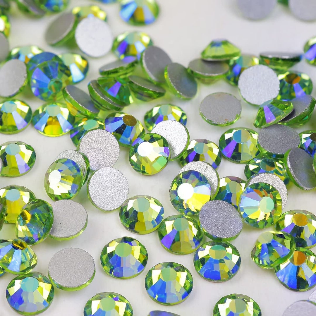 144 Pcs Swarovski Crystal 2058 2088 EMERALD Rhinestone Flatbacks, Non Hotfix - Ss5, Ss10, Ss12, Ss16, Ss20 - Foto 8