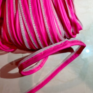 Reflective Cord-Edge -Piping Trim,Lip Cord for Clothing Pillows, Lamps, Draperies Sew on Reflective Piping - high Visibility hi vis