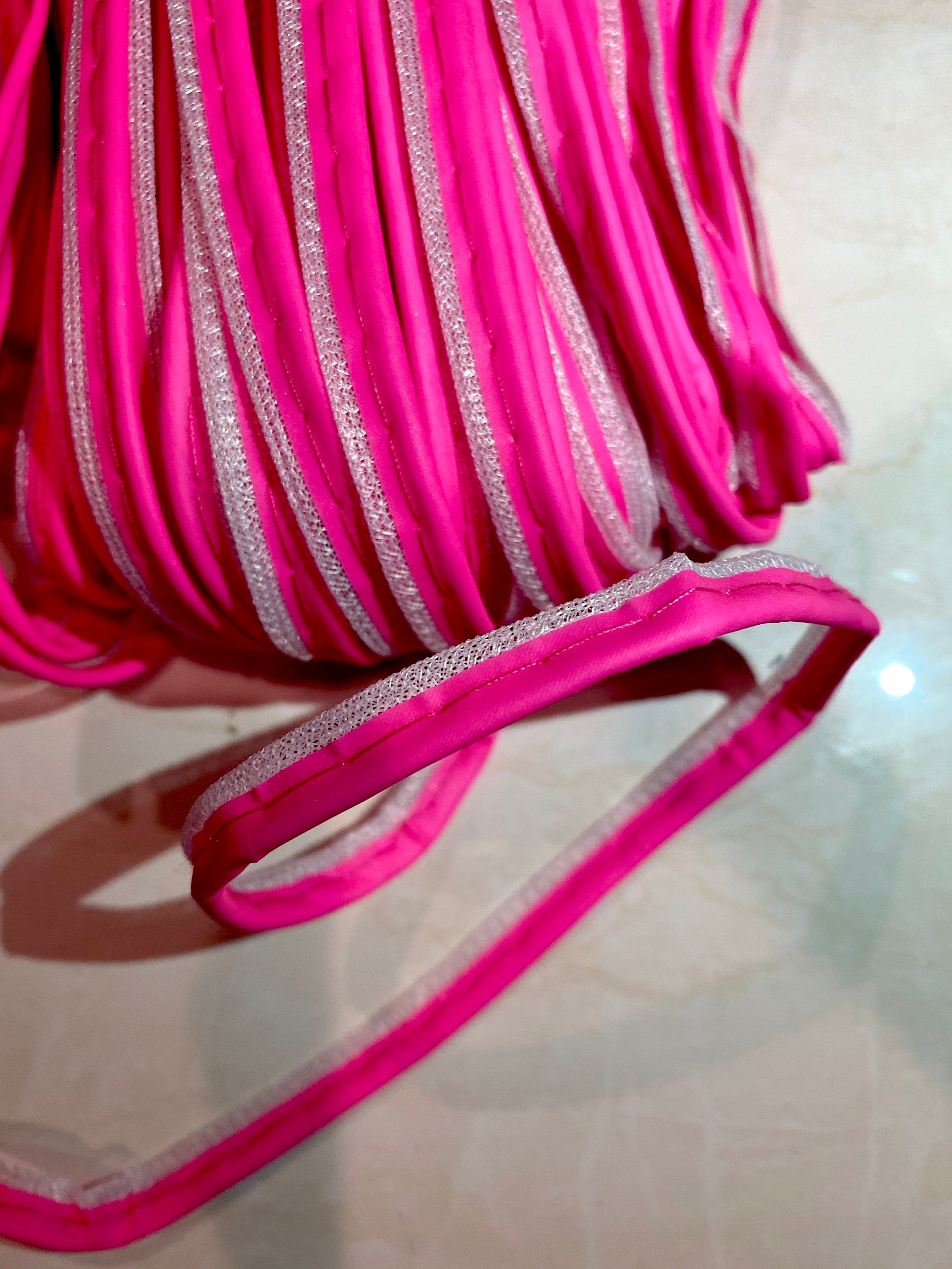 Reflective Cord-Edge Piping Trim: High Visibility Lip Cord - 10 Yards