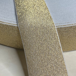 2-Zoll breite Gold Glitter Gummibänder von 3-Yard, Bund elastisch, nähen elastisch