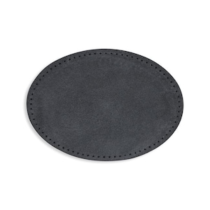 Handgeperforeerde suède elleboogpatch met geperforeerde randen DIY-patches | Elleboogkniestukken (paar) 4 3/8&quot; x 6 1/2&quot;