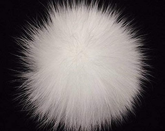 Natural Real Rabbit Fur Pom Pom Ball 3.5&#39;&#39;-4&#39;&#39; Inches