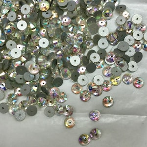 Crystal AB Rhinestones, Sew On or Glue On (144pcs) Crystal AB