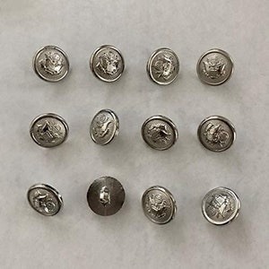 Silver Navy Nautica Anchor Shank Style Blazer Button 12pcs /15mm 5/8"