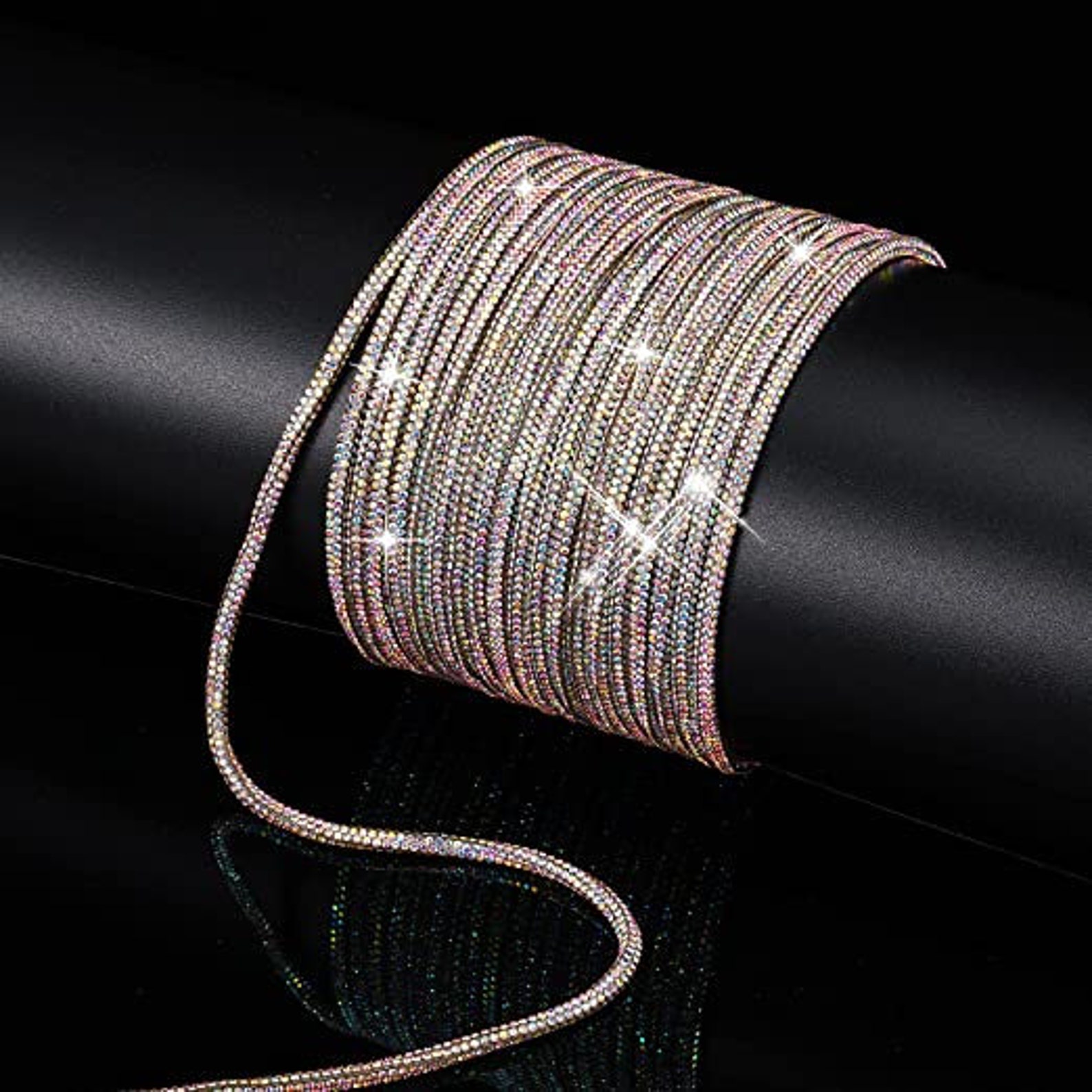 2 Yards 5mm Glitter Rope, Crystal Cord Crystal Trimming Shoelaces DIY ...