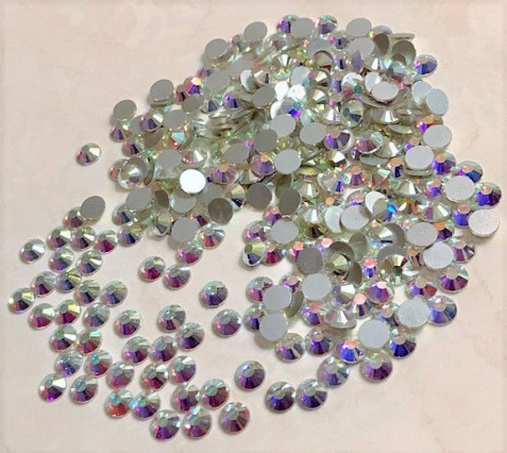 Glass Premium Rhinestones, Non-hot Fix Rhinestones, Ab Color Rhinestones, Ab  Crystal Rhinestones, Flat Back Rhinestone Crystal, Ab Color 