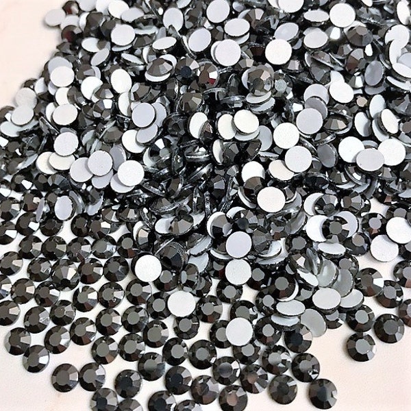 Rhinestones 1440pcs (SS20) High Quality Jet Hematite Flat Back Crystal Wholesale Loose Flatback Rhinestones Crystals Similiar to Swarovski