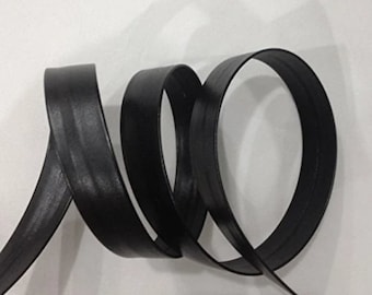 30mm Black Synthetic leather bias tape Price Per 2 Yards