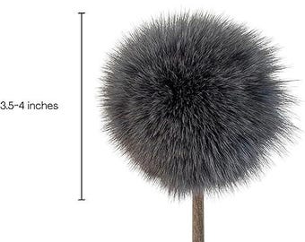 Natural Genuine Fox Fur Pom Pom Ball 3&#39;&#39;-4&#39;&#39; inch width