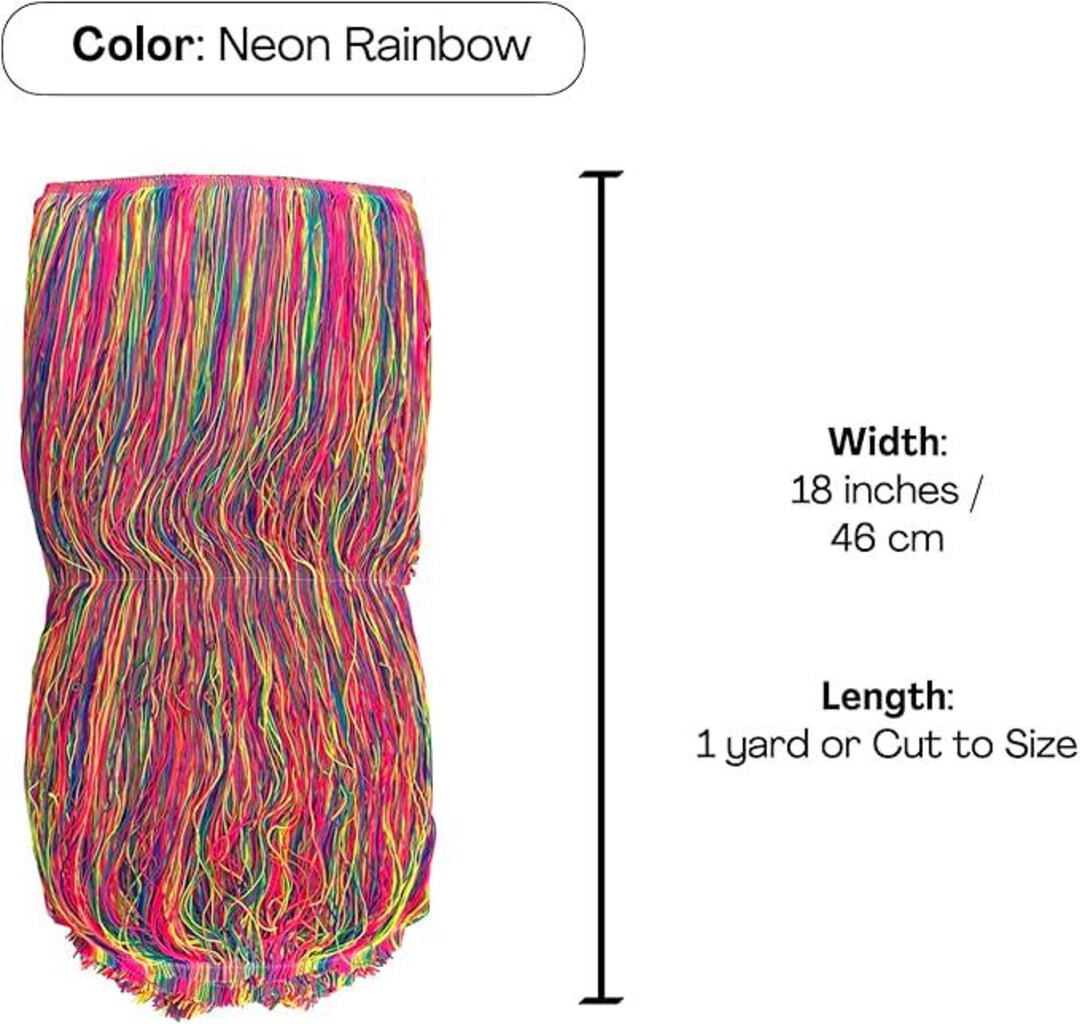 Te-Dye Ombre Chanette Tassel Thread Frnge. 7 To 12 Long Tonal Mult...