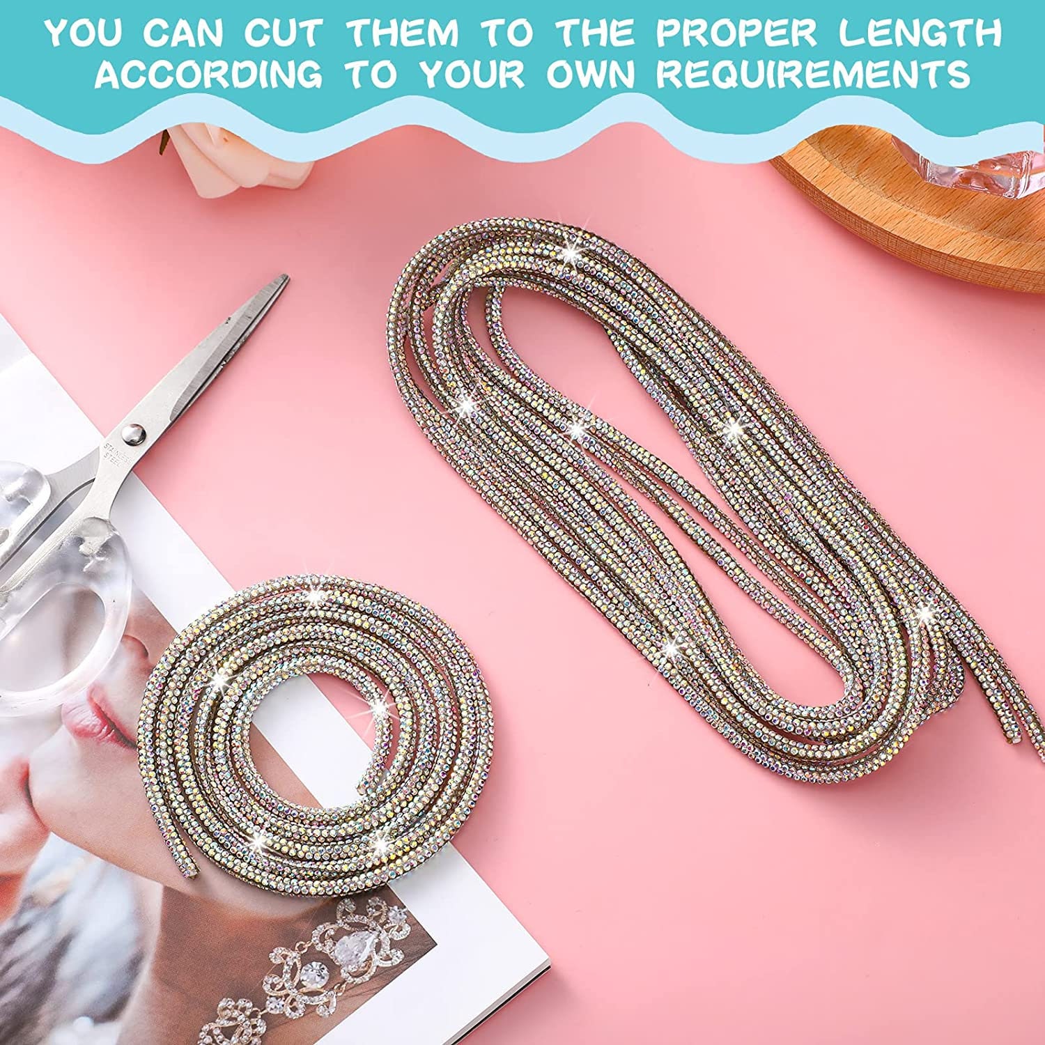 Crystal AB Glitter Rope: 5mm DIY Craft Cord, 2 Yards - Etsy