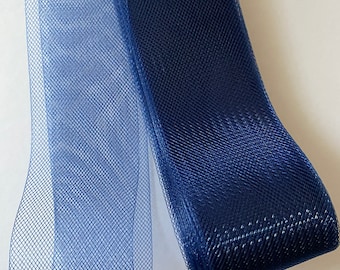 2"inch Wide Navy Blue Polyester Horsehair Braid, selling per Roll 22 Yards