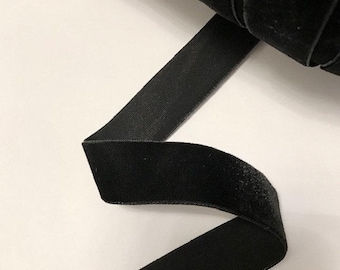 Black Stretch Velvet Ribbon: Elastic Choker, Headband, Craft Ribbon